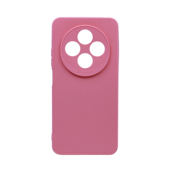 Capa de Silicone Macio com Moldura de Câmera para Xiaomi Redmi 14C Rosa